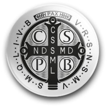 Medalik św. Benedykta, wzór nr 2 (przypinka, średnica - 56 mm)