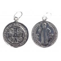 Medalik św. Benedykta srebrny średni
