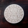 Medal św. Benedykta (IHS, średnica: ok. 20 cm, drewno bukowe)