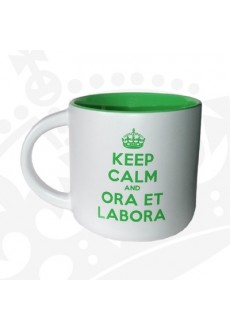 Kubek "KEEP CALM & ORA ET LABORA" - KR Niski ZIELONY