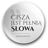 "Cisza jest pełnią słowa" (magnes, średnica – 56 mm)