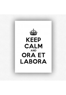 "Keep calm and ora et labora" - plakat bez ramki (format A3 - 29,7x42 cm)